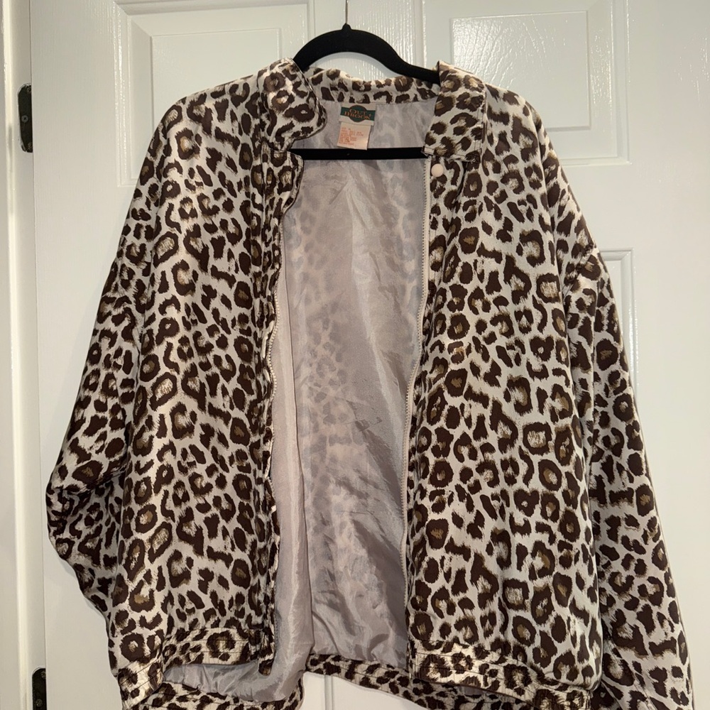 Leopard Print Zip Up